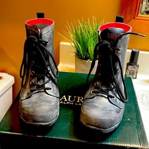 Rain Boots Ralph Lauren distressed